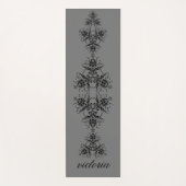 Simple Damask Pattern Monogramed Yogamat (Voorkant)