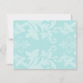 Simple Damask Robin's Egg Blue RSVP (Dos)