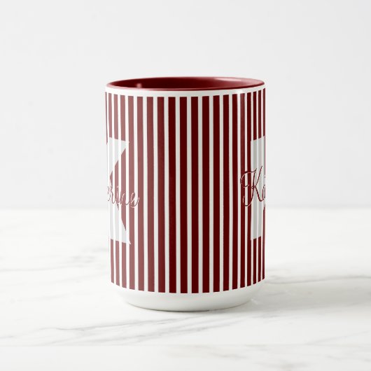 Simple Dark Red/White Stripes Pattern Name Initiaa Mok (Midden)