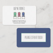 Simple déplacement Faire-part couleur minimaliste (Devant / Derrière)