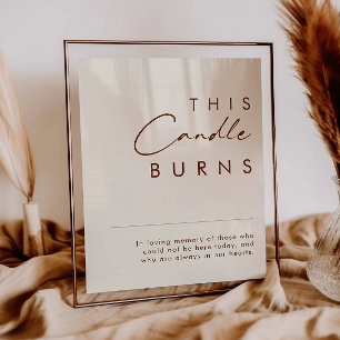 Simple Desert Natural Wit Deze Kaars BrandT Poster