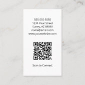 Simple Desert Southwest Cactus QR-code Visitekaartje (Achterkant)