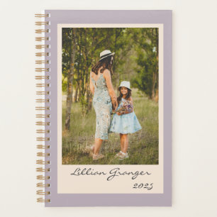 Simple Design Muted Lilac Photo personnalisée 2025