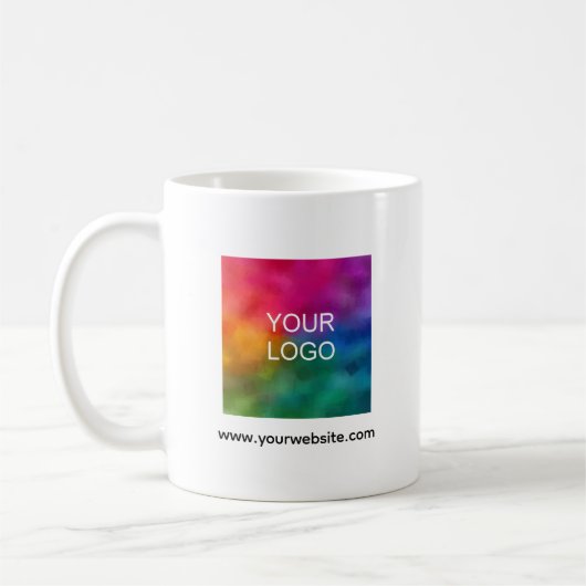 Simple Design Upload Your Business Logo Here Koffiemok (Links)