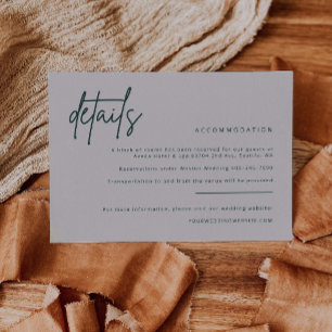 Simple Details Wedding Invitation Enclosure Kaart