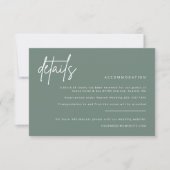 Simple Details Wedding Invitation Enclosure Kaart (Voorkant)