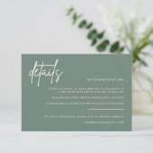Simple Details Wedding Invitation Enclosure Kaart (Staand voorkant)