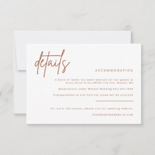 Simple Details Wedding Invitation Enclosure Kaart