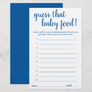 Simple devinez la nourriture pour bébés Carte de