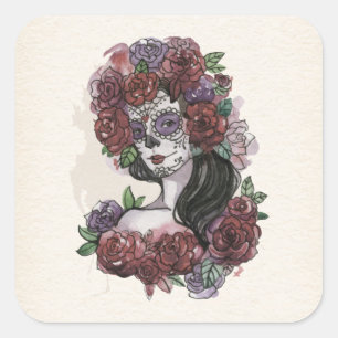 Simple Dia de los Muertos   Autocollant