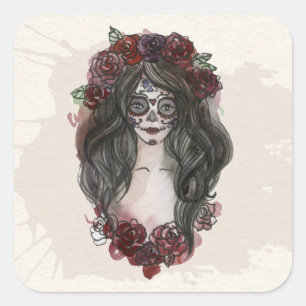 Simple Dia de los Muertos   Autocollant
