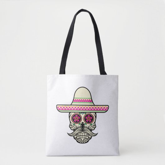 Simple Dia de Muertos Crâne avec Casquette | Sac f (Devant)