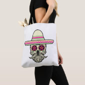 Simple Dia de Muertos Crâne avec Casquette | Sac f (De près)