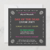Simple Dia de Muertos crâne avec invitation Casque (Dos)
