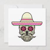 Simple Dia de Muertos crâne avec invitation Casque (Devant)