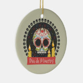 Simple Dia de Muertos Crâne & Bougies Ornement (Droite)