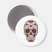 Simple Dia de Muertos - Crâne floral | Magnet (Recto/Verso)