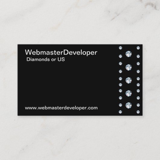 Simple Diamond Border Visitekaartje (Voorkant)