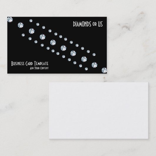 Simple Diamond Border Visitekaartje (Voorkant / Achterkant)