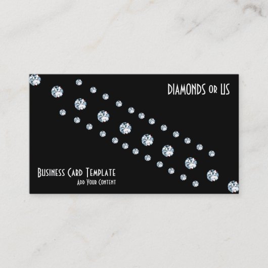 Simple Diamond Border Visitekaartje (Voorkant)