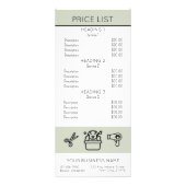 Simple Dog grooming service price list Reclamekaart (Voorkant)