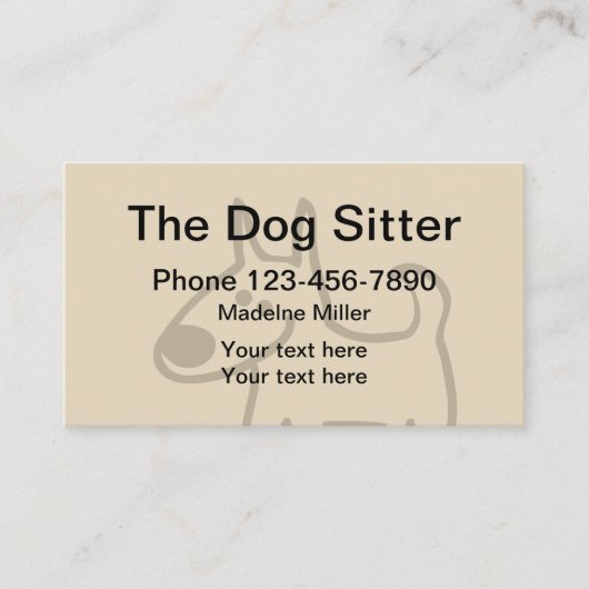 Simple Dog Sitter Visitekaartje (Voorkant)