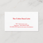 Simple Double Horizon Loyalty Coffee Punch-Card (Achterkant)