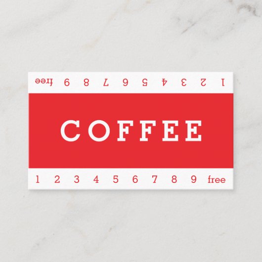 Simple Double Horizon Loyalty Coffee Punch-Card (Voorkant)