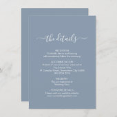 Simple Dusty Blue Enclosure Kaart (Voorkant / Achterkant)