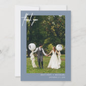 Simple Dusty Blue Photo Carte de remerciements mod (Devant)