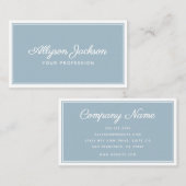 Simple Dusty Blue Visitekaartje (Voorkant / Achterkant)