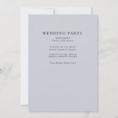 Simple Dusty Blue Wedding Programme (Dos)
