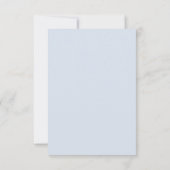 Simple Dusty Blue Wedding RSVP Diner & Danser (Dos)