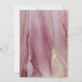 Simple Dusty Faire-part de mariage rose (Dos)