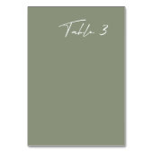 Simple Dusty Green moderne Mariage Numéro de table (Par défaut)