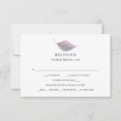 Simple Dusty Purple Repas Choix RSVP (Devant)