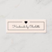 Simple, écriture manuscrite, Mini Carte de visite  (Devant)