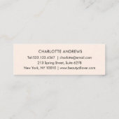 Simple, écriture manuscrite, Mini Carte de visite  (Dos)