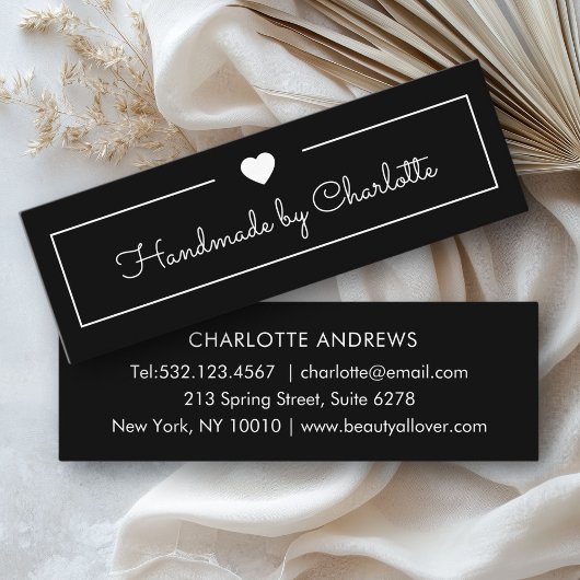 Simple, écriture manuscrite, Mini Carte de visite