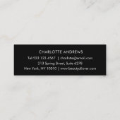 Simple, écriture manuscrite, Mini Carte de visite (Dos)