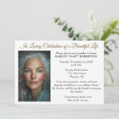 Simple Editable Celebration of Life Invitation (Debout devant)