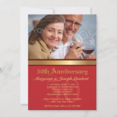 Simple Elegance 50e Mariage Invitation d'anniversa (Devant)