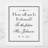 Simple Elegance Bridesmaid Proposition Étiquettes (Étiquettes simples)
