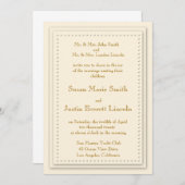Simple Elegance Cream 5x7 Invitation (Devant / Derrière)