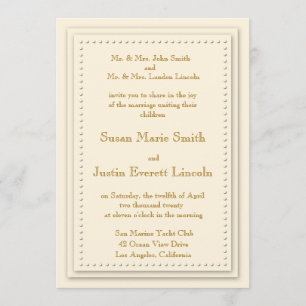 Simple Elegance Cream 5x7 Invitation