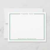 Simple Elegance Forest Green Merci Carte Note (Devant)