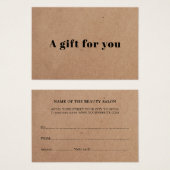 Simple élégance imprimé beauté Kraft (Devant & derrière)