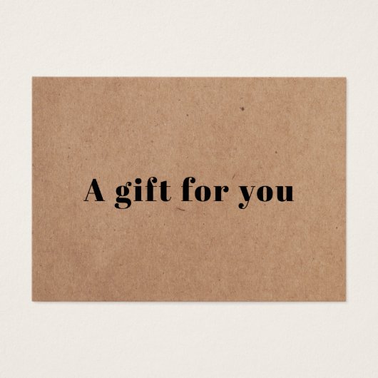 Simple élégance imprimé beauté Kraft (Devant)