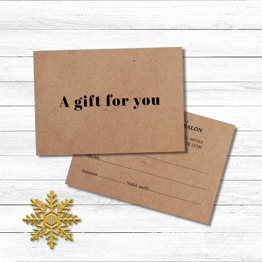 Simple élégance imprimé beauté Kraft