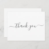 Simple Elegance Mariage Merci Note (Devant / Derrière)
